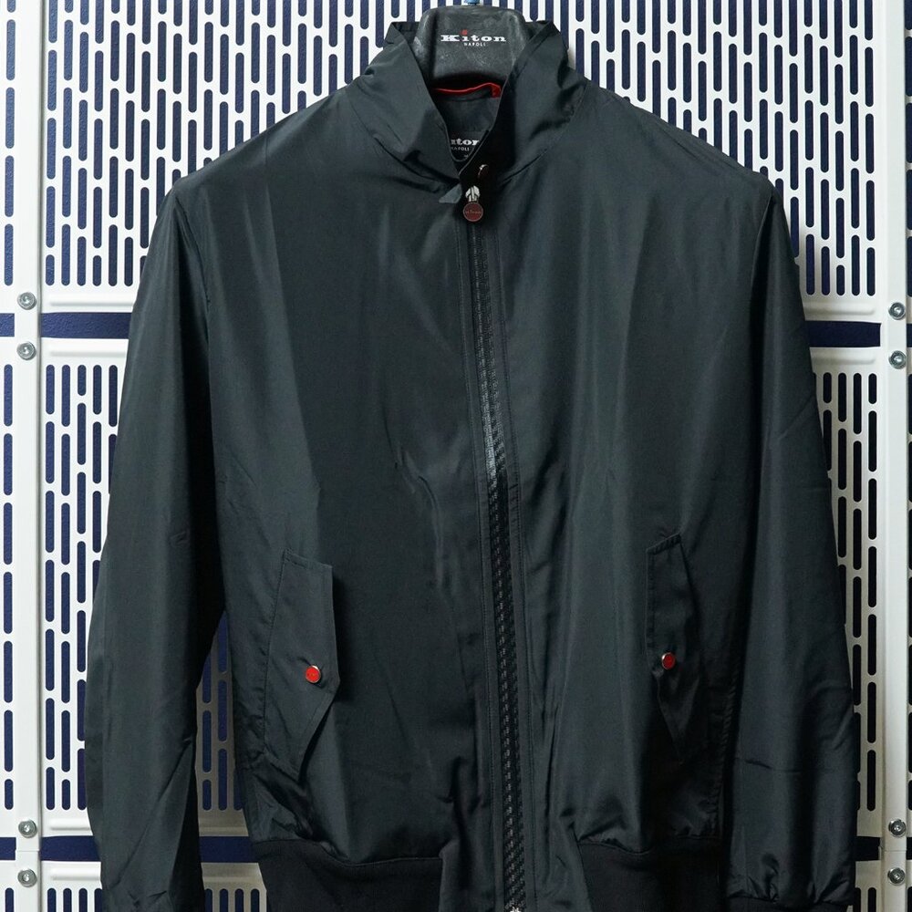 KITON	HIGH-NECK ZIP-UP BOMBER JACKET
